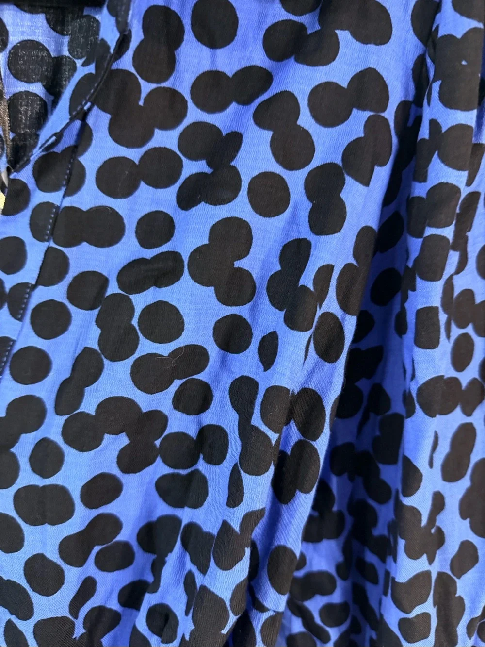 Ava & Viv Polka Dot Blue Black Dress